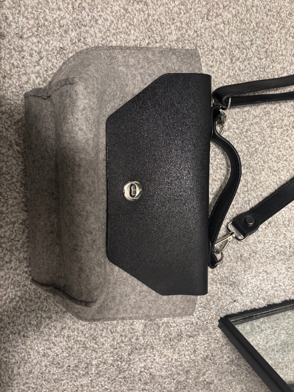Graf lantz felt and leather bag